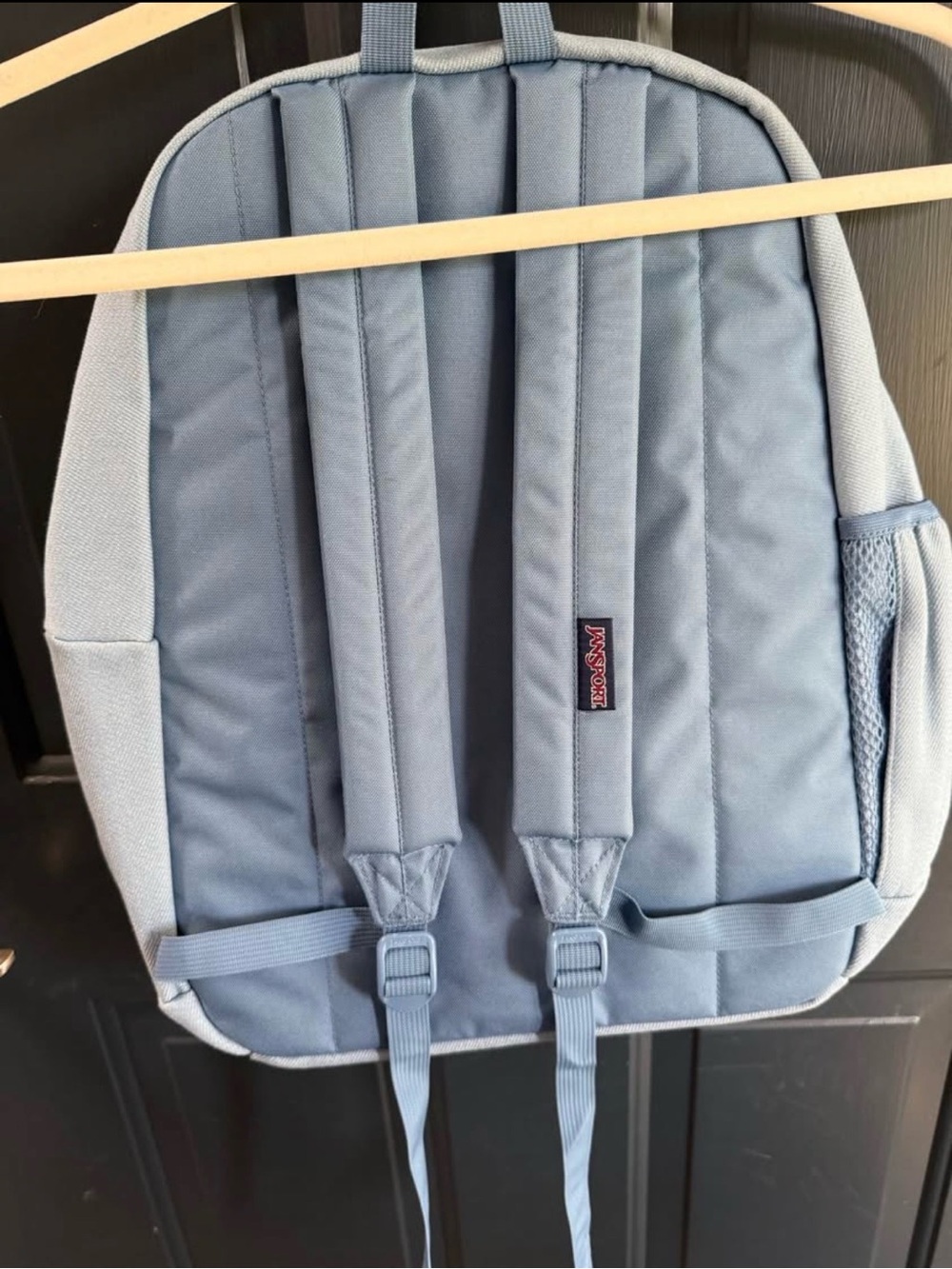 JanSport Light Denim Blue Backpack with Front Pocket - Picture 2 of 2